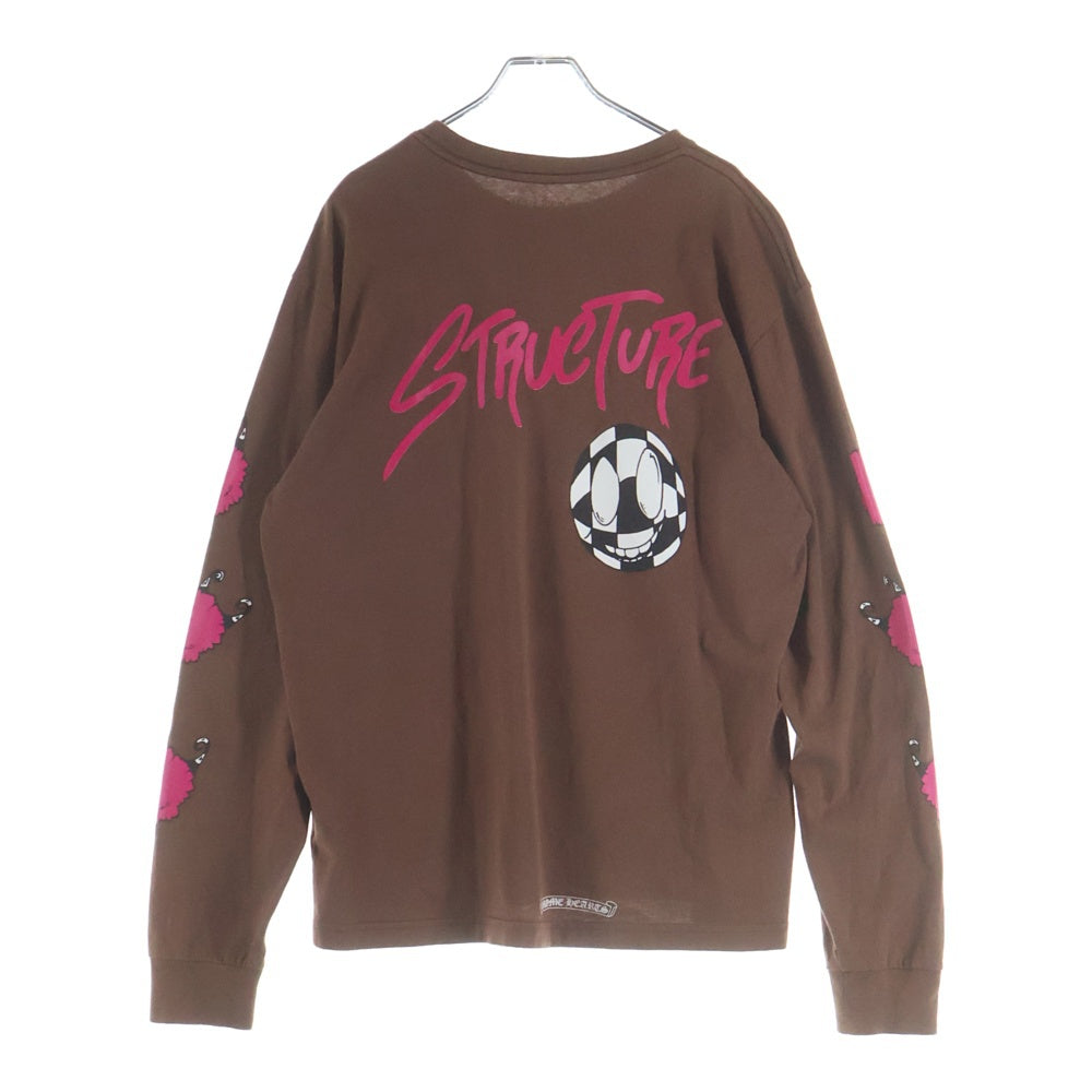 CHROME HEARTS(クロムハーツ) STRUCTURE LS MATTY BOYバックプリント長袖カットソー ブラウン