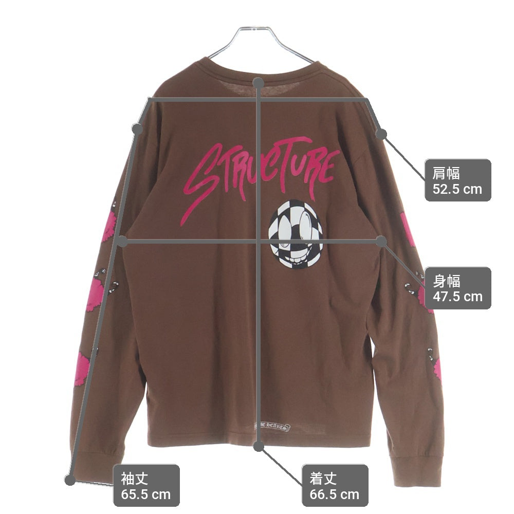 CHROME HEARTS(クロムハーツ) STRUCTURE LS MATTY BOYバックプリント長袖カットソー ブラウン