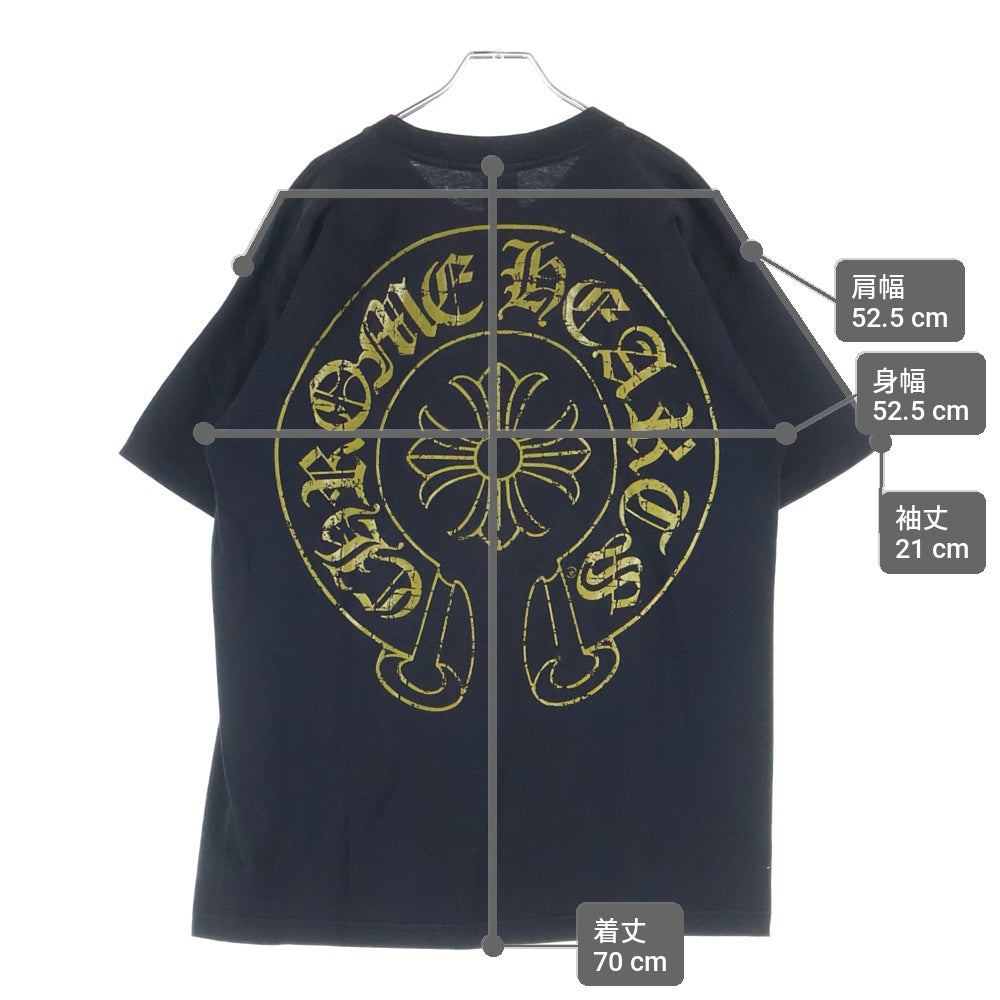 CHROME HEARTS(クロムハーツ) OLD CHプラス 両面プリント半袖 クルーネック ブラック