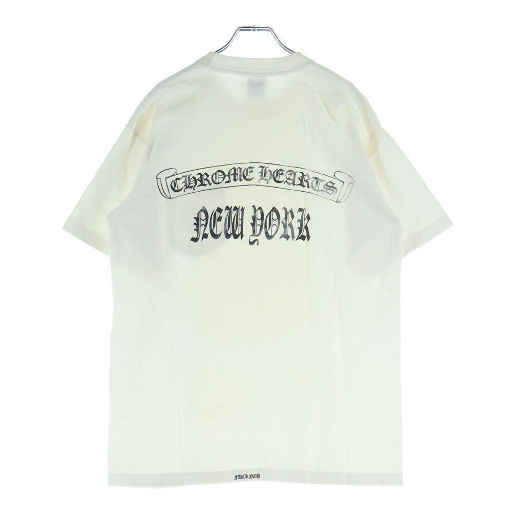 CHROME HEARTS(クロムハーツ) OLD NEW YORK T-SHIRTS オールド クロスプリント 半袖Tシャツ ホワイト