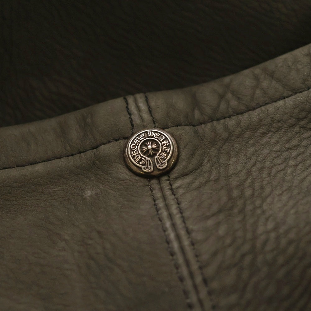CHROME HEARTS(クロムハーツ) LUCILLE SUEDE LEATHER BAG ルシール スエード トートバッグ カーキ レディース
