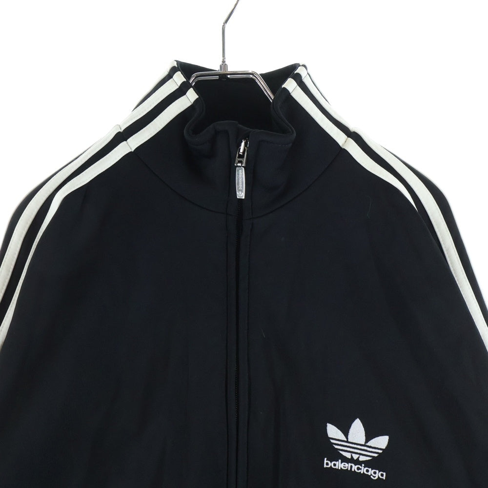 BALENCIAGA(バレンシアガ) 23SS×adidas TRACK SUIT 712280 TMV15 ×アディダス オーバーサイズ コットントラックジャケット ブラック