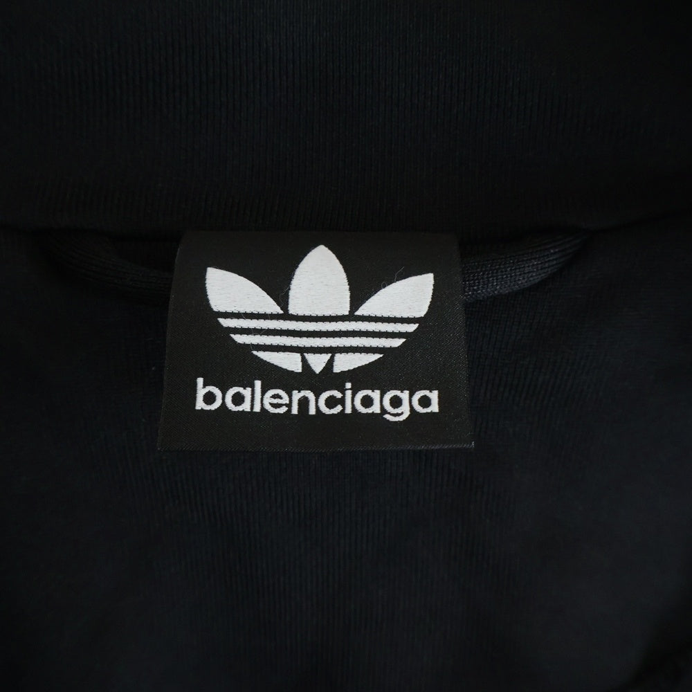 BALENCIAGA(バレンシアガ) 23SS×adidas TRACK SUIT 712280 TMV15 ×アディダス オーバーサイズ コットントラックジャケット ブラック