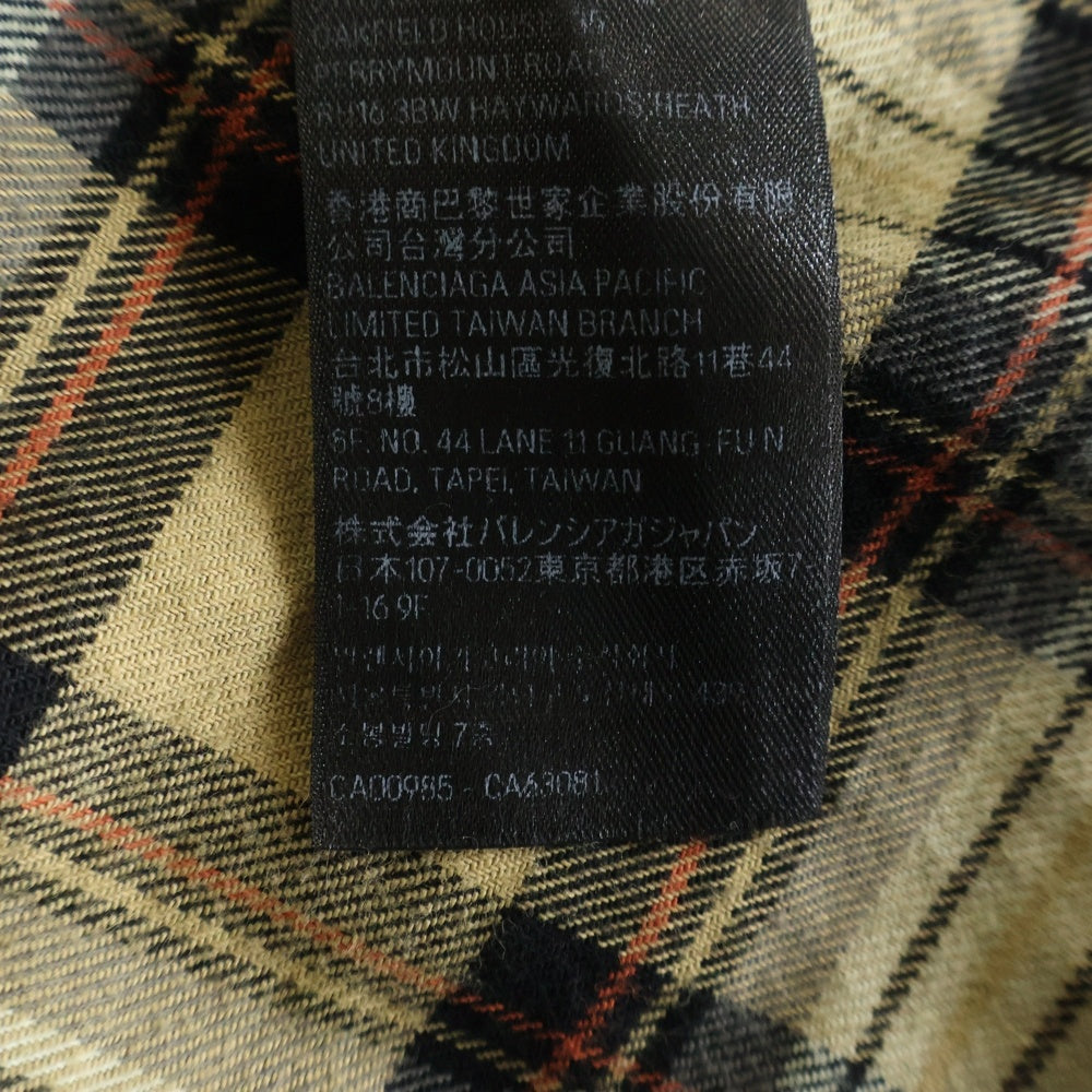BALENCIAGA(バレンシアガ) 24AW PARIS LIBERTY L/S LAYERED SHIRT 794656 TQM20 パリリバティー レイヤード ドッキング ヴィンテージ チェック柄長袖シャツ カーキ/ブラック