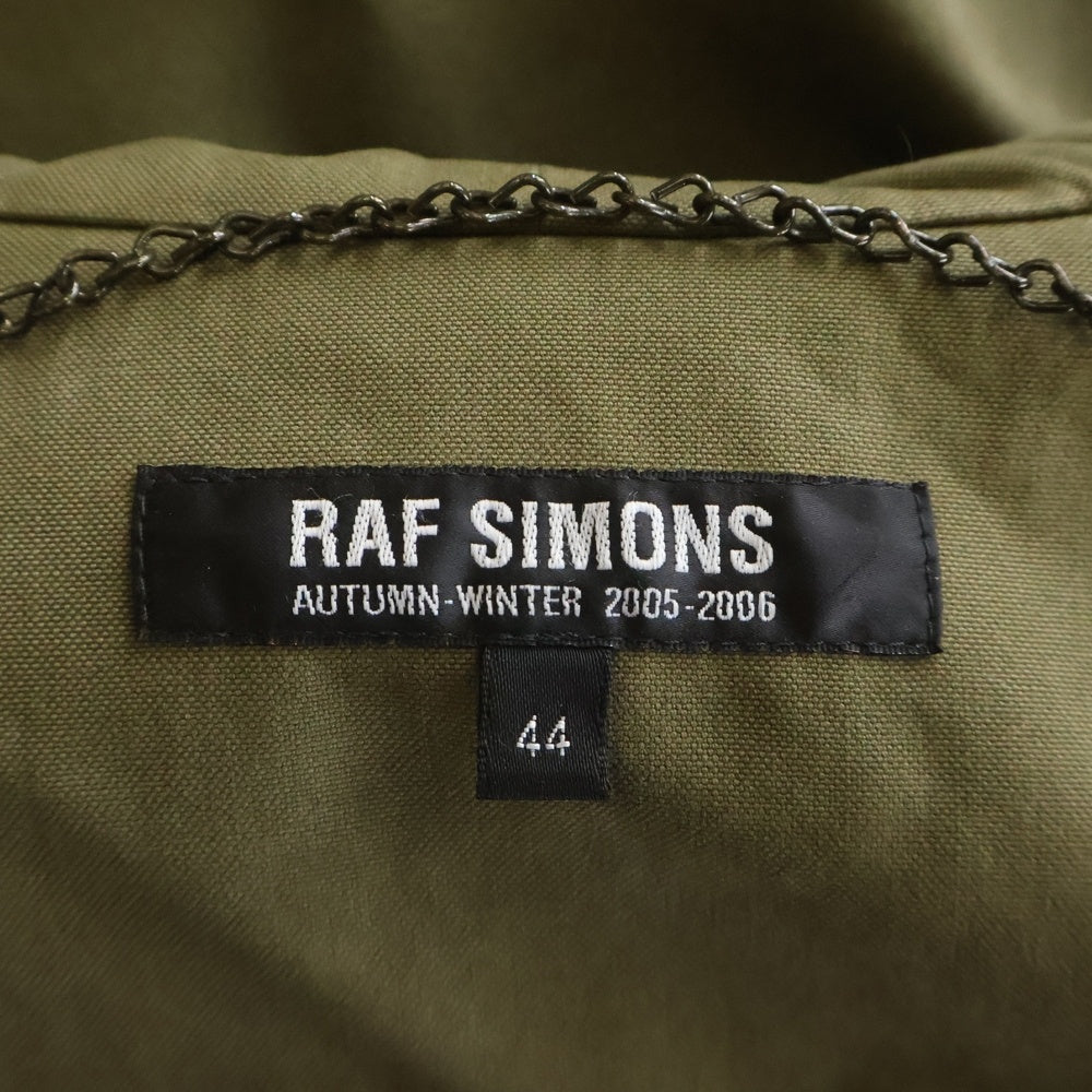 RAF SIMONS(ラフシモンズ) 05AW ARCHIVE POLTERGEIST ポルターガイスト期 パッチワーク モッズコート アウター アーカイブ カーキ