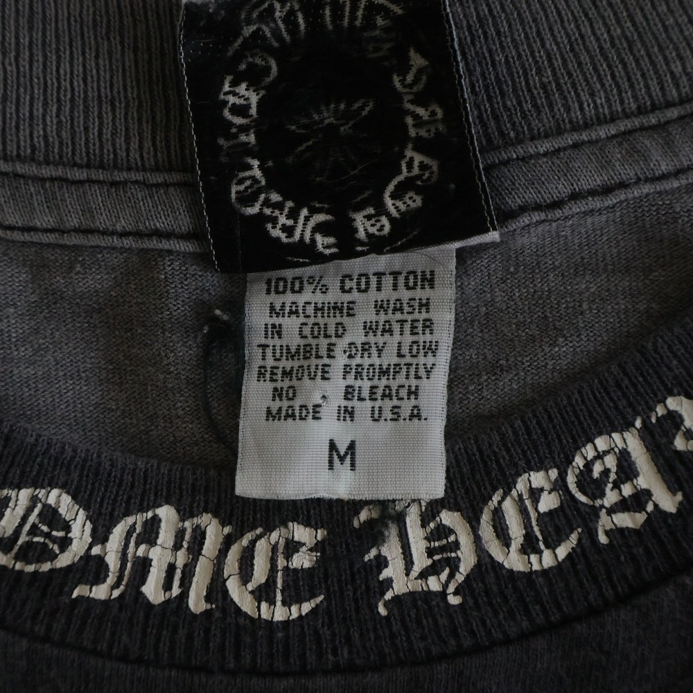 CHROME HEARTS(クロムハーツ) OLD ネックロゴ ヴァインダガー胸ポケット バックスクロールラベル 半袖Tシャツ カットソー ブラック