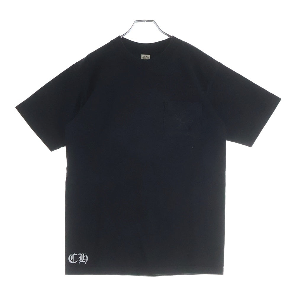 CHROME HEARTS(クロムハーツ) OLD 胸ポケット バックCHプラス 半袖Tシャツ ブラック
