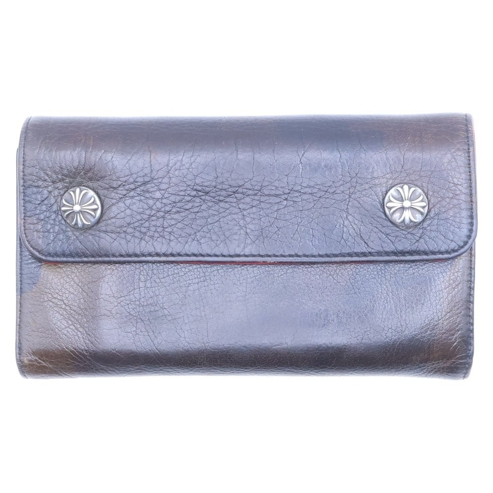 CHROME HEARTS(クロムハーツ) WAVE ウェーブ レザーウォレット 財布 カーキ