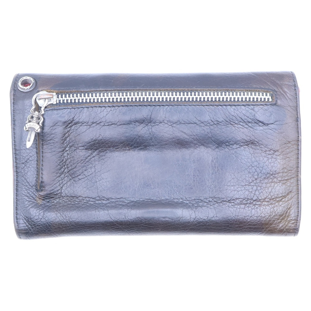 CHROME HEARTS(クロムハーツ) WAVE ウェーブ レザーウォレット 財布 カーキ
