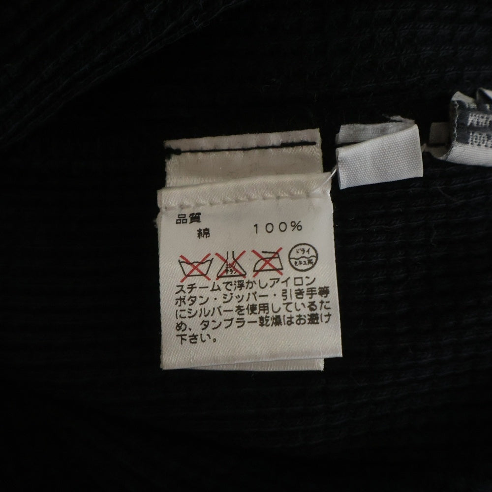 CHROME HEARTS(クロムハーツ) ヘンリーネック クロスボールボタン サーマル 長袖シャツ ブラック