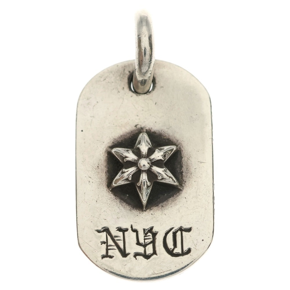 CHROME HEARTS(クロムハーツ) RAISED STAR DOGTAG NYC限定 レイズドスター ドッグタグ ペンダントトップ シルバー