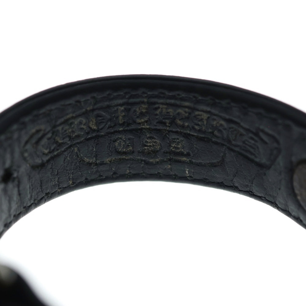 CHROME HEARTS(クロムハーツ) GUNSLINGER ガンスリンガークロスボール レザーブレスレット ブラック