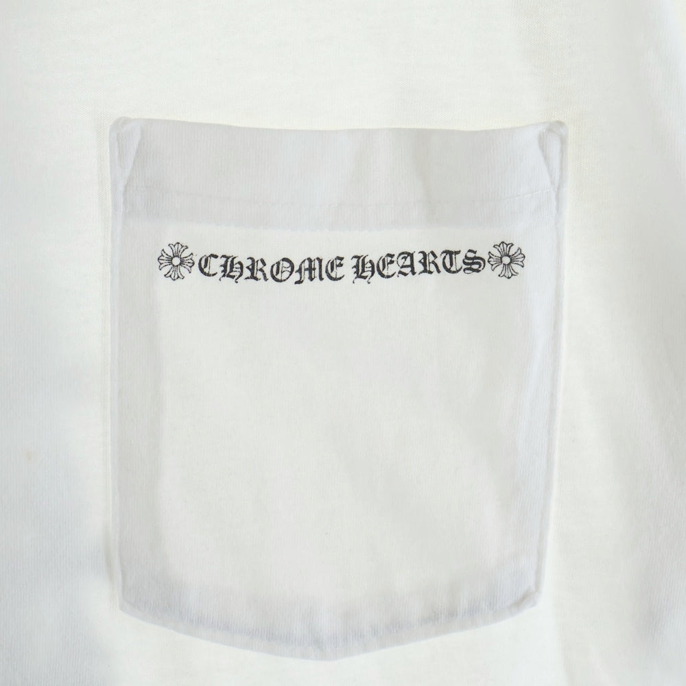 CHROME HEARTS(クロムハーツ) Cemetery Cross Tire Track Tee セメタリークロスタイヤトラックショートスリーブ 半袖Tシャツ ホワイト