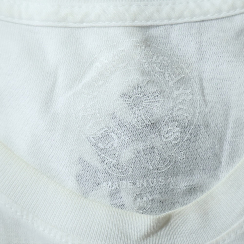 CHROME HEARTS(クロムハーツ) Cemetery Cross Tire Track Tee セメタリークロスタイヤトラックショートスリーブ 半袖Tシャツ ホワイト