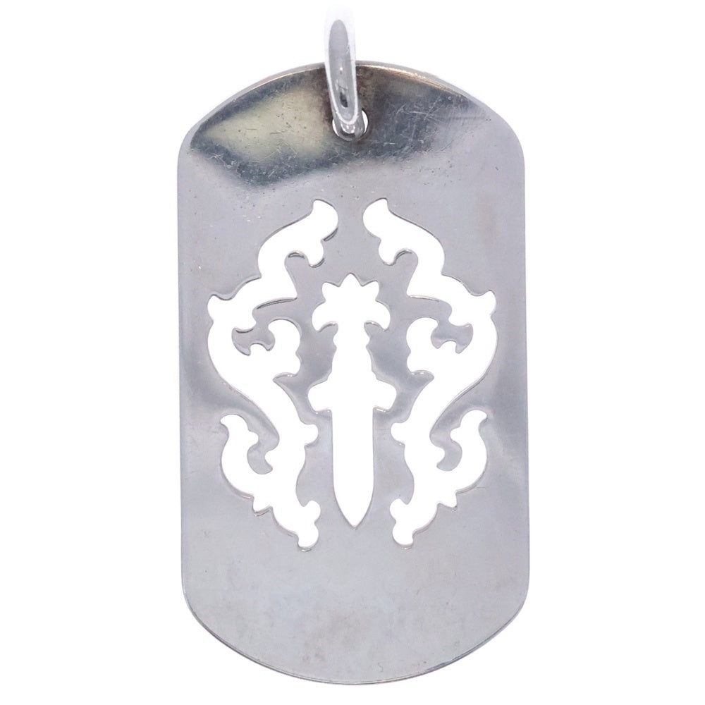 CHROME HEARTS(クロムハーツ) D TAG LRG DAGGER ダガーカットアウトドッグタグ ラージドッグタグネックレストップ