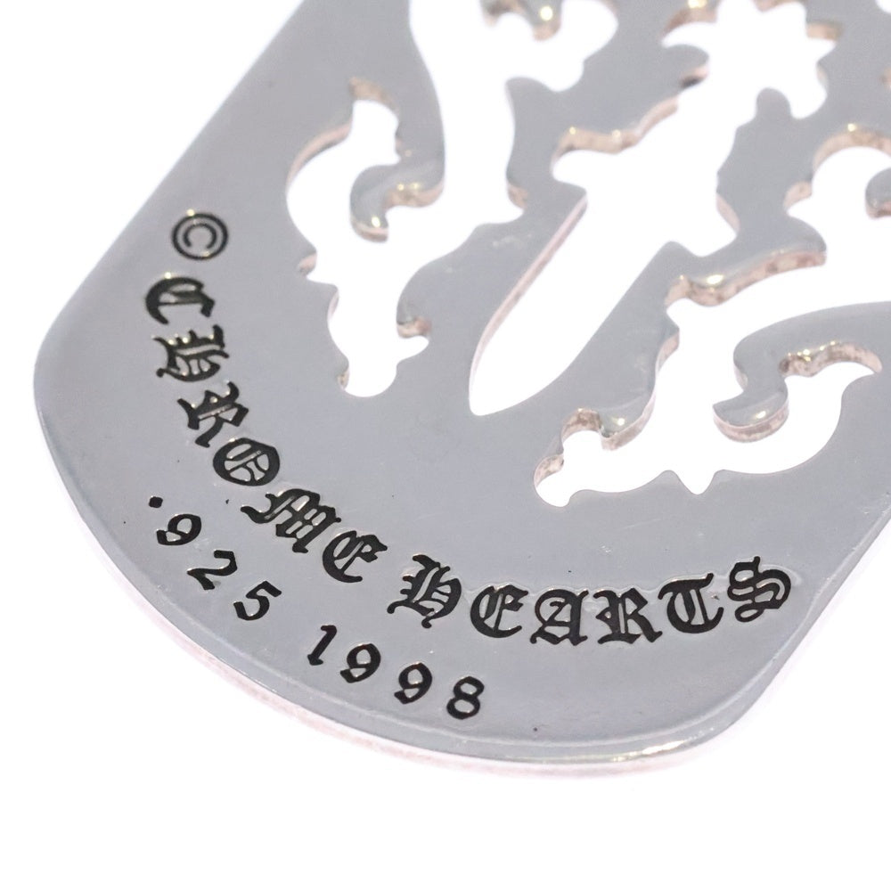 CHROME HEARTS(クロムハーツ) D TAG LRG DAGGER ダガーカットアウトドッグタグ ラージドッグタグネックレストップ