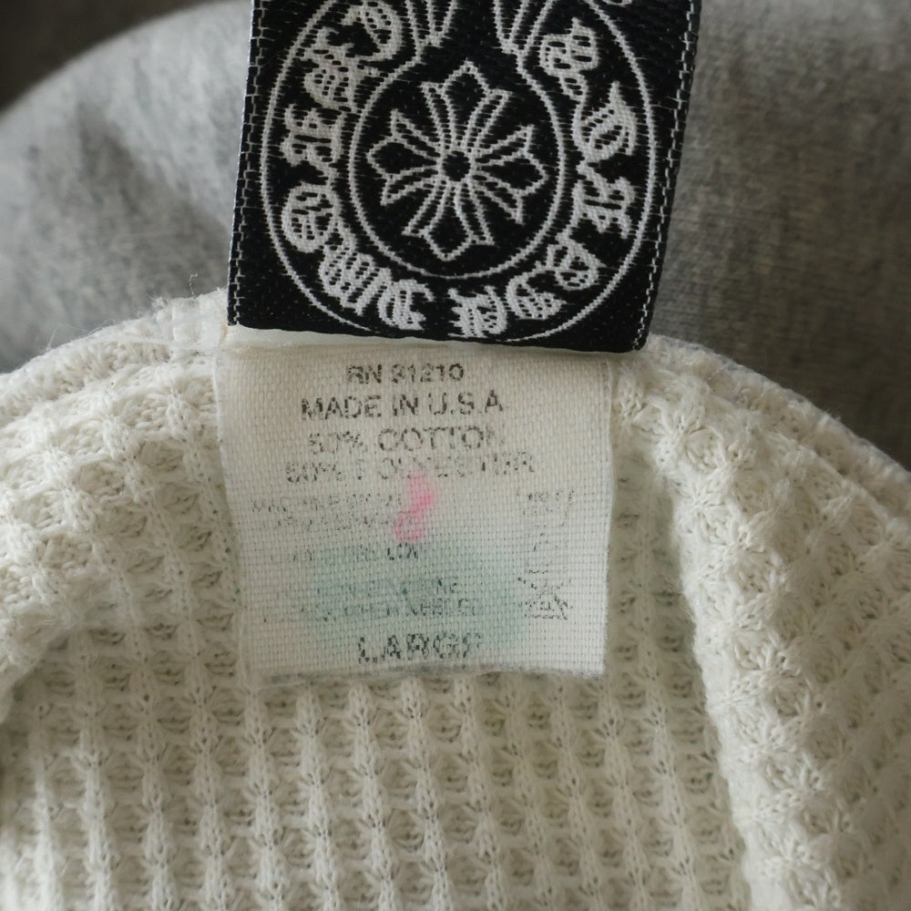 CHROME HEARTS(クロムハーツ) OLD SCROLL LABEL Hoodie オールドモデル バッグスクロールラベルプリント プルオーバー パーカー グレー