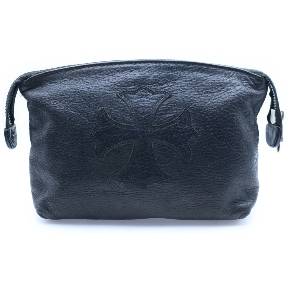 CHROME HEARTS(クロムハーツ) COSMETIC POUCH CHプラスパッチレザーコスメポーチ レディース