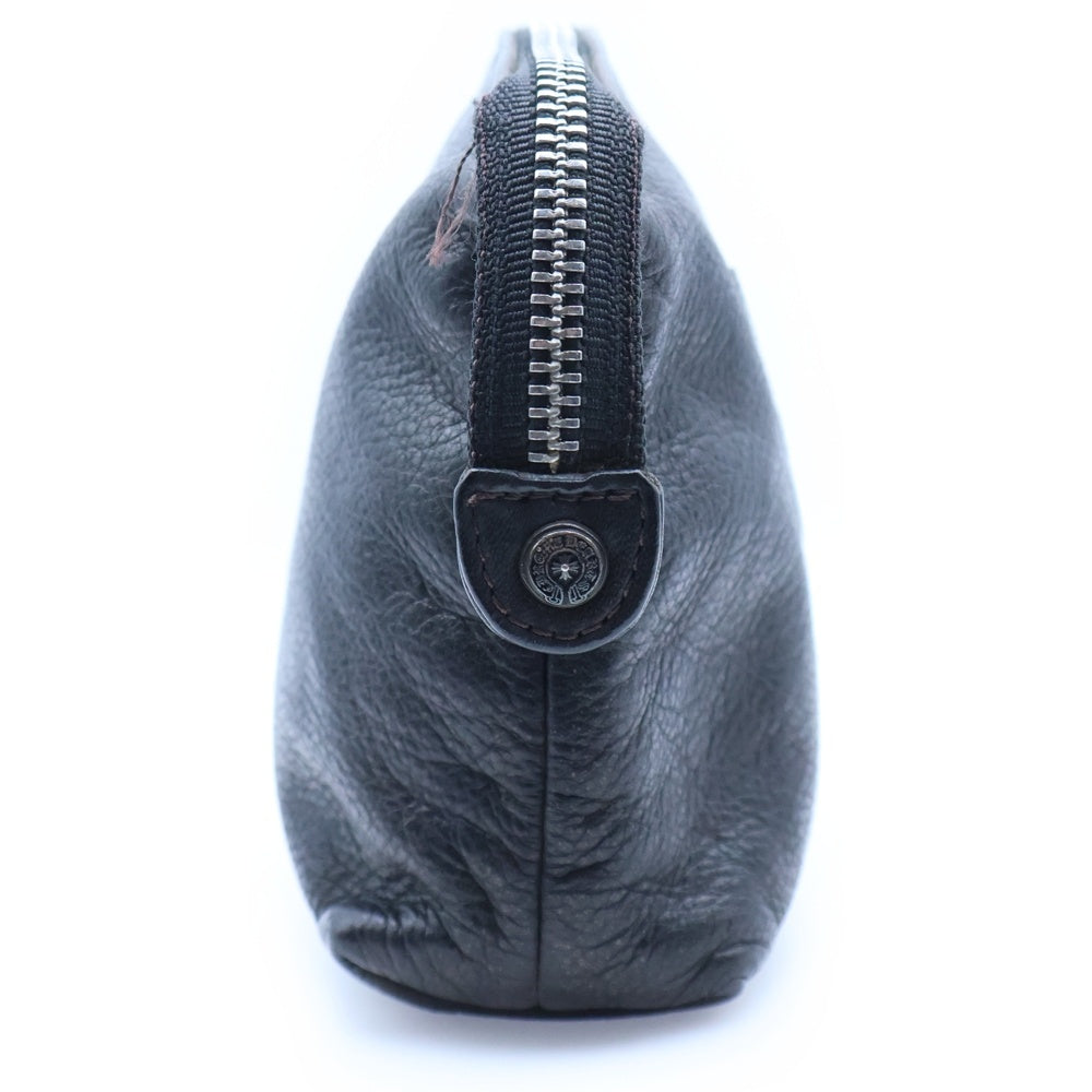 CHROME HEARTS(クロムハーツ) COSMETIC POUCH CHプラスパッチレザーコスメポーチ レディース
