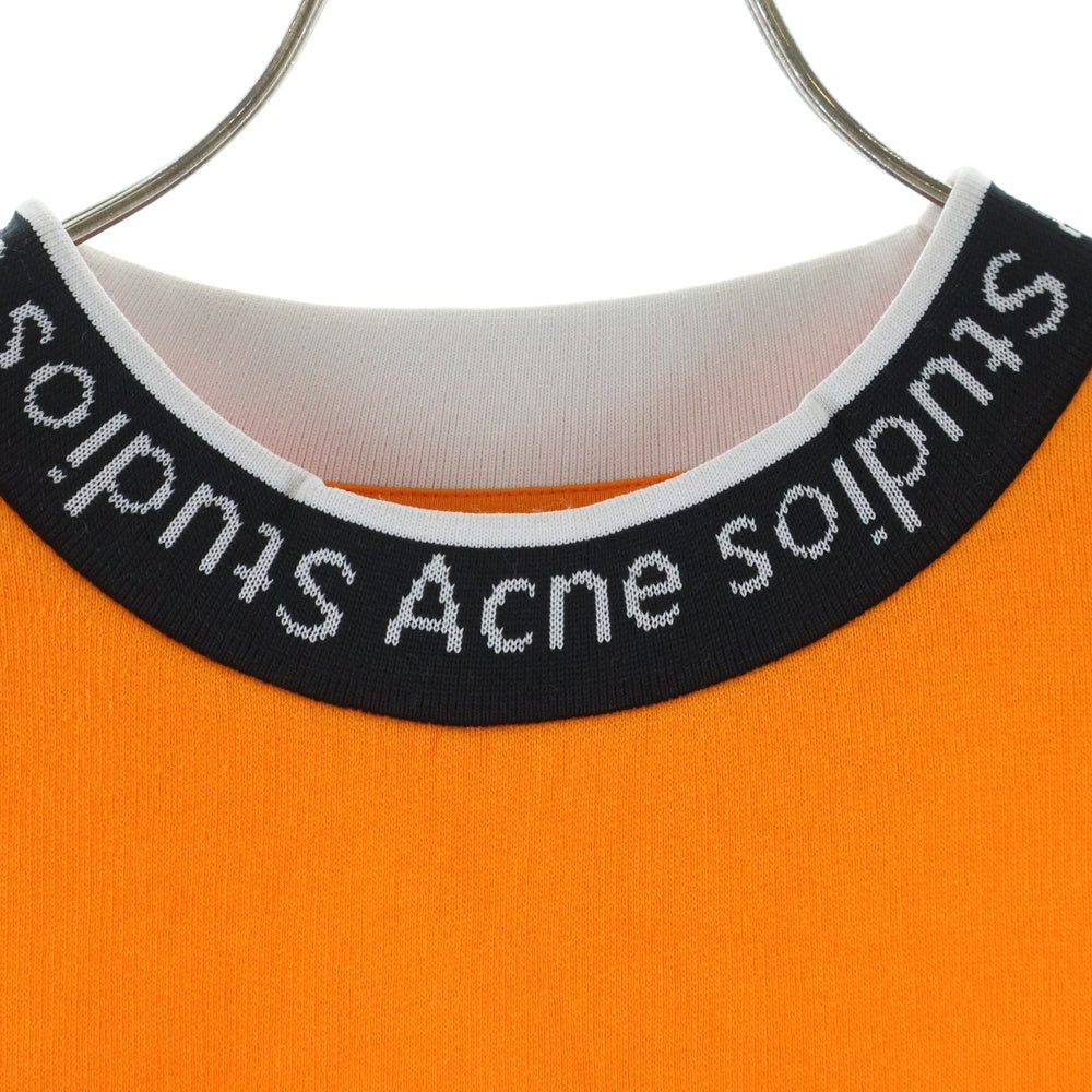 Acne Studios(アクネ ストゥディオズ) Logo Neck SweatShirt FN-MN-SWEA000080 ネック ロゴ スウェット オレンジ