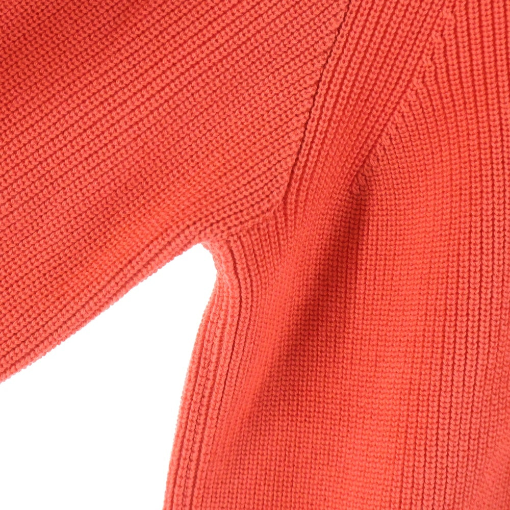 STONE ISLAND(ストーンアイランド) 22SS Ripped Cotton Knit 7615550D8 コットン クルーネック リブ ニット オレンジ