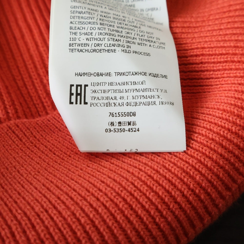 STONE ISLAND(ストーンアイランド) 22SS Ripped Cotton Knit 7615550D8 コットン クルーネック リブ ニット オレンジ