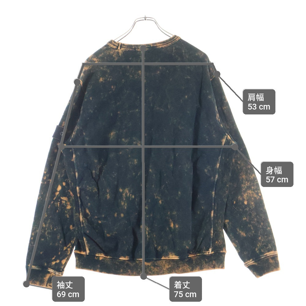 STONE ISLAND(ストーンアイランド) OFF-DYE OVD Sweat 751561538 ブリーチ加工スウェット タイダイ
