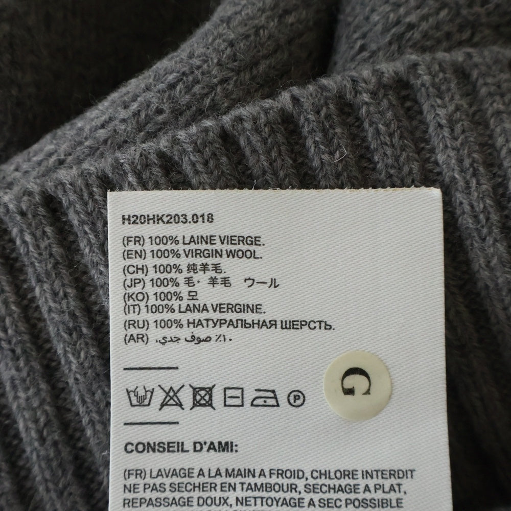 AMI Alexandre Mattiussi(アミアレクサンドルマテュッシ) 20AW Knit Sweater ハートロゴ刺繍 タートルネック ニットセーター グレー H20HK203