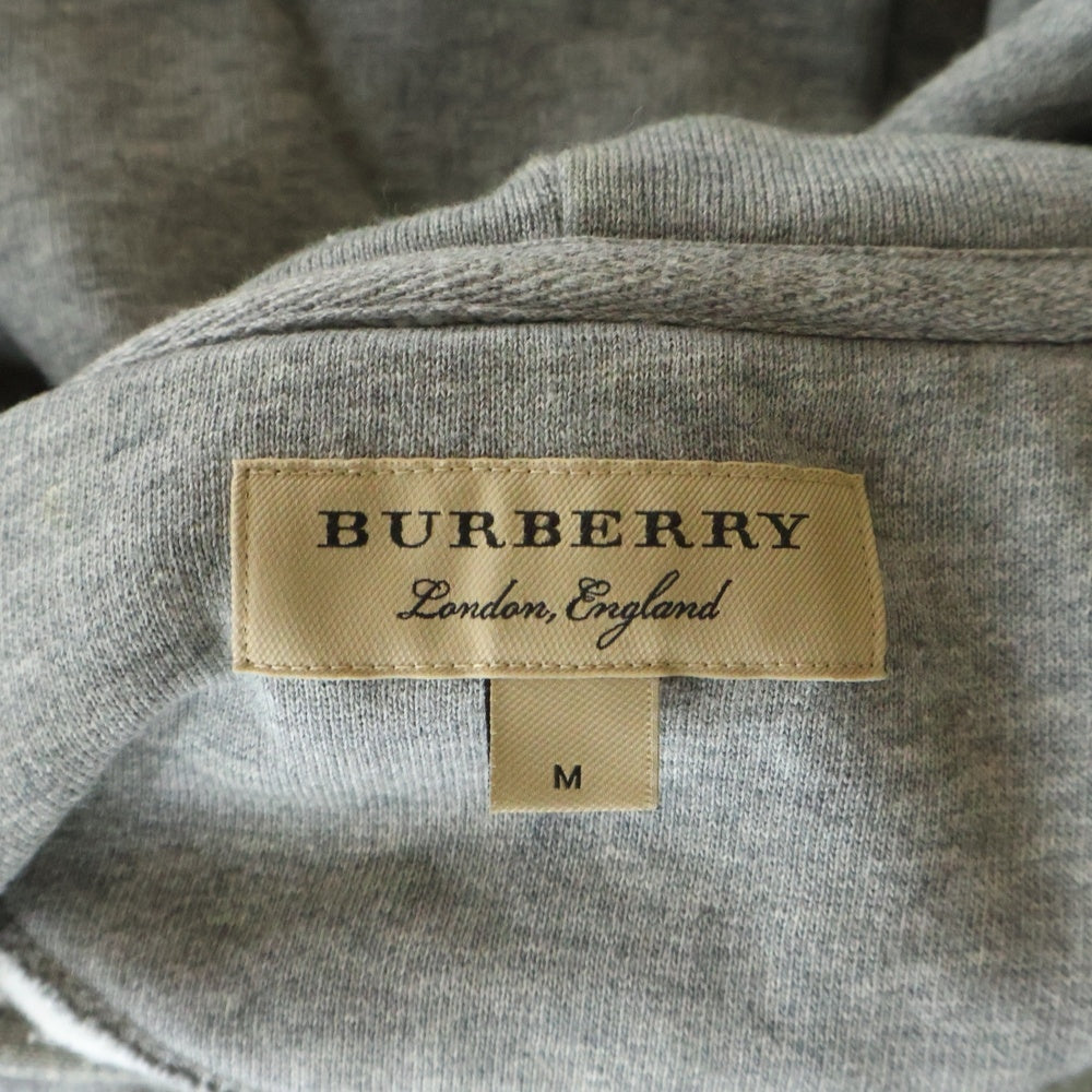 BURBERRY LONDON(バーバリーロンドン) LOGO HOODIE 8003015 ロゴパッチ プルオーバーパーカー フーディー グレー