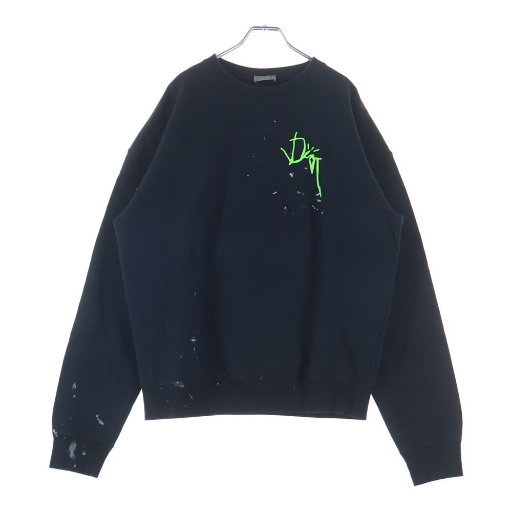 DIOR(ディオール) CACTUS JACK TRAVIS SCOTT 283J679A0531 カクタスジャック ペイント加工スウェット トレーナー ネイビー