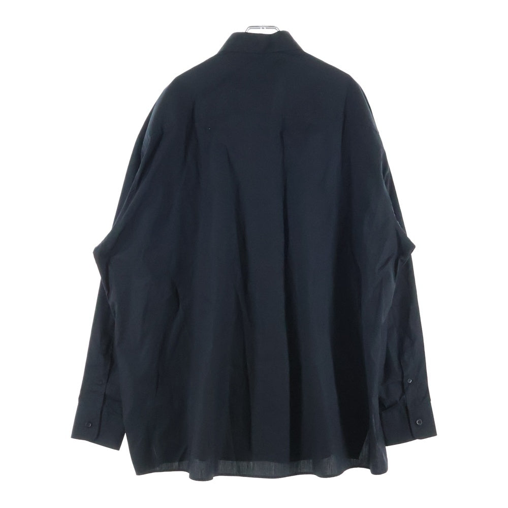 ami paris(アミパリス) Oversize Shirt E20HC102.417 オーバーサイズ スリッド 長袖 シャツ ブラック