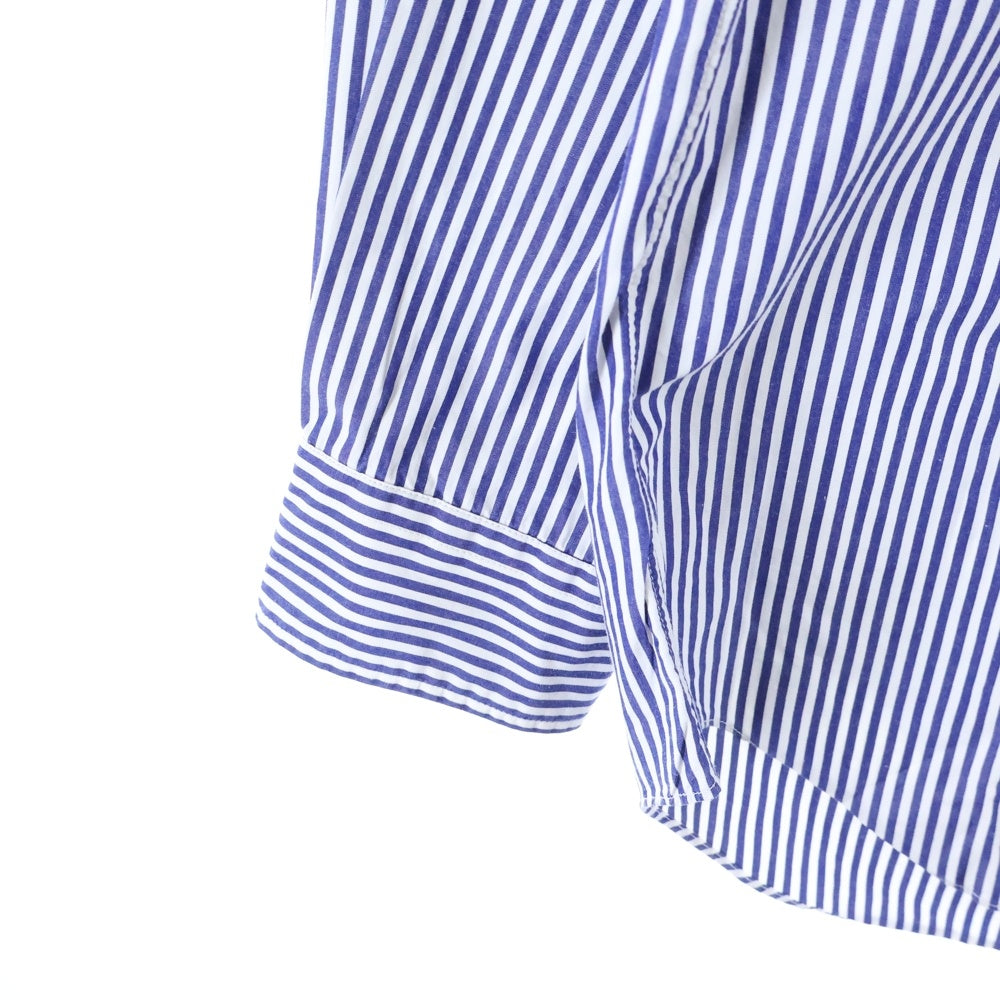 PLAY COMME des GARCONS(プレイコムデギャルソン) Stripe Patch Shirt AZ-B008 ストライプ パッチ レギュラーカラー 長袖シャツ ブルー