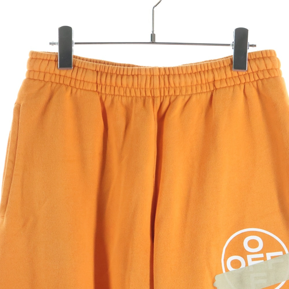OFF-WHITE(オフホワイト) Tape Arrows Short Sweatpants OMCH022R20E30002 テープロゴ スウェットパンツ オレンジ