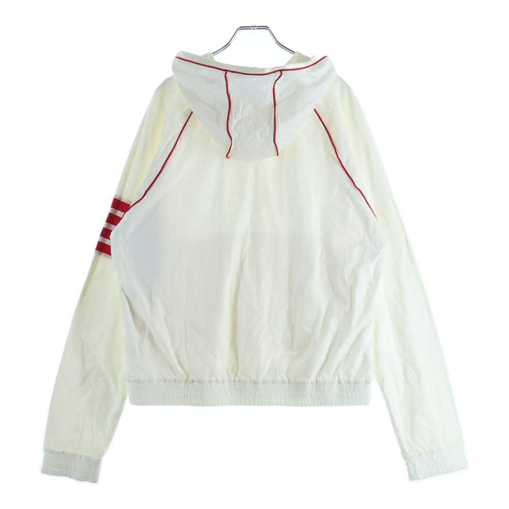 THOM BROWNE(トムブラウン) Mesh Zip Hoodei MJT203A-01416100 メッシュ ジップ フーディー ホワイト