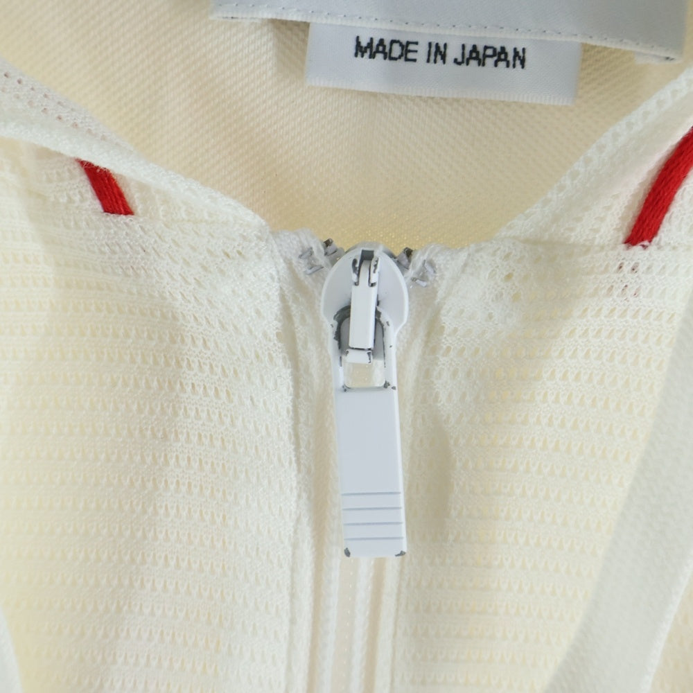 THOM BROWNE(トムブラウン) Mesh Zip Hoodei MJT203A-01416100 メッシュ ジップ フーディー ホワイト