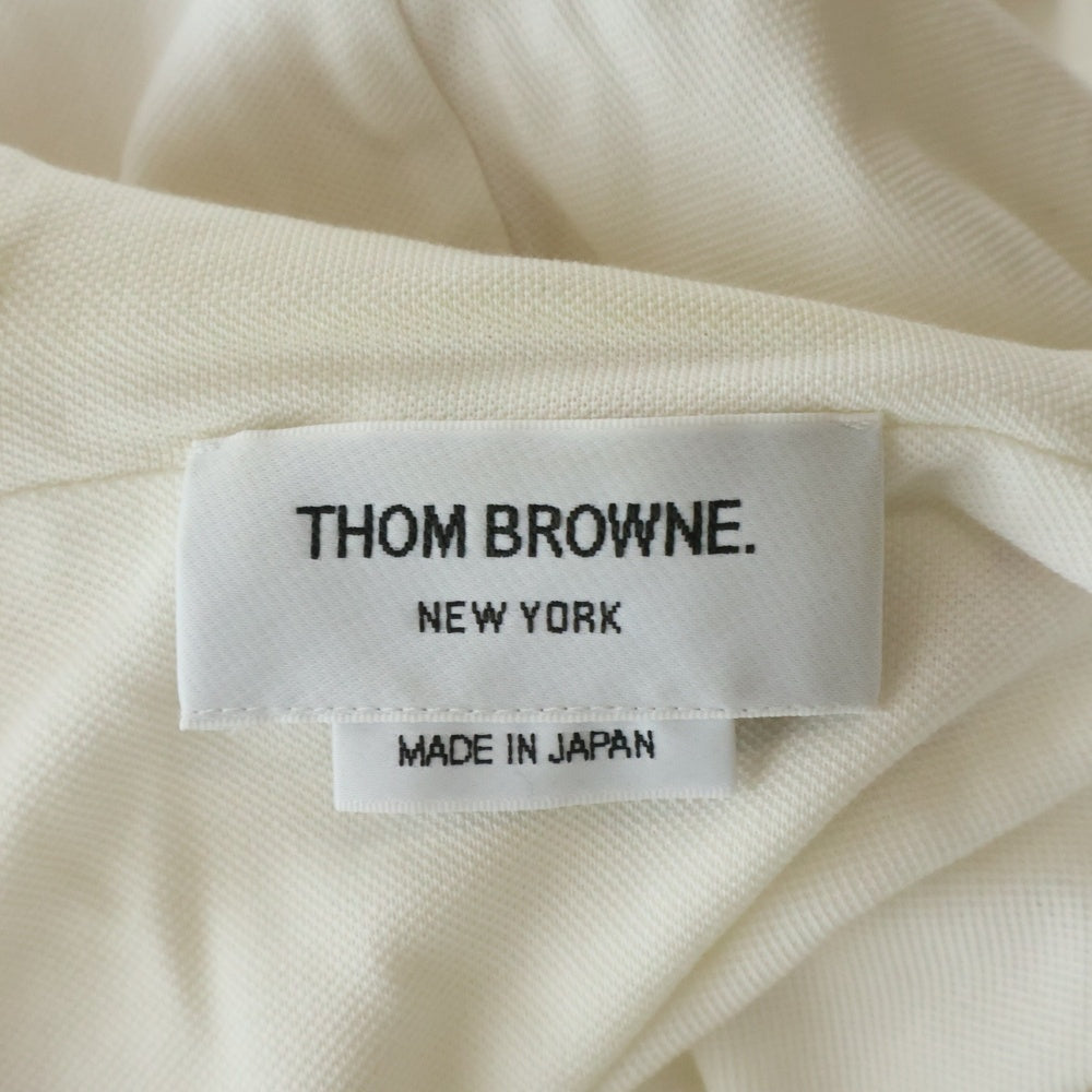 THOM BROWNE(トムブラウン) Mesh Zip Hoodei MJT203A-01416100 メッシュ ジップ フーディー ホワイト