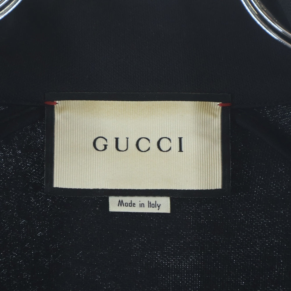GUCCI(グッチ) 17AW TECHNICAL JERSEY JACKET 474634 X5T39 サイドライン テクニカル ジャージー トラック ブルゾン ブラック