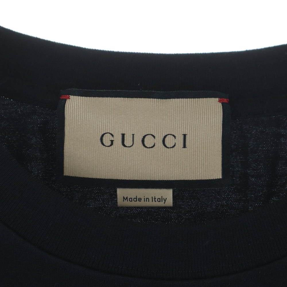 GUCCI(グッチ) 20SS ORIGINAL PRINT OVERSIZED TEE オリジナルロゴプリント半袖Tシャツ カットソー ブラック