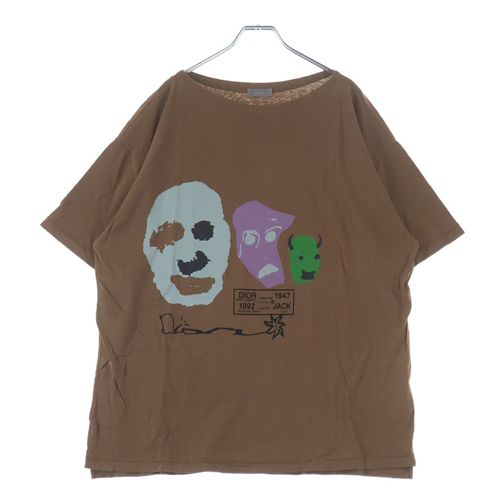 DIOR(ディオール) 22AW カクタスジャック トラヴィス・スコット オーバーサイズ Tシャツ 半袖カットソー ブラウン