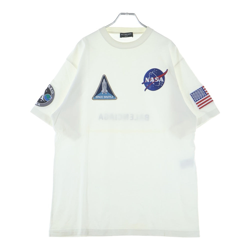 BALENCIAGA(バレンシアガ) 21AW NASA SPACE ナサ スペース パッチ 半袖Tシャツ カットソー ホワイト 651795 TKVD7