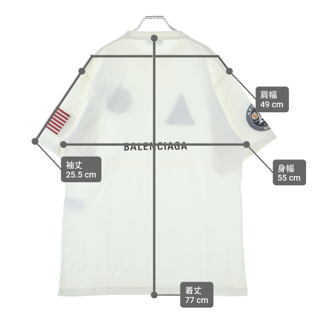 BALENCIAGA(バレンシアガ) 21AW NASA SPACE ナサ スペース パッチ 半袖Tシャツ カットソー ホワイト 651795 TKVD7
