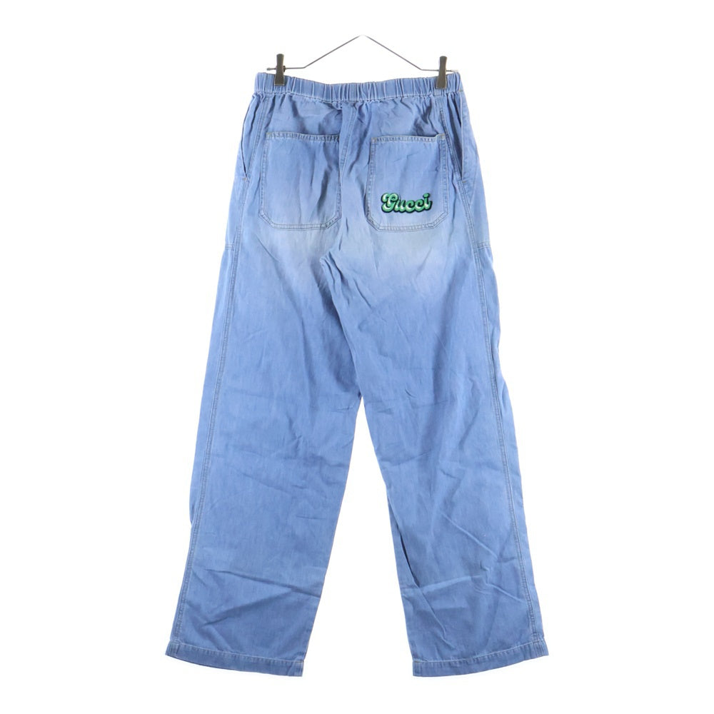 GUCCI(グッチ) 730021 XDCC2 ドローコード バックパッチコットンパンツ インディゴ