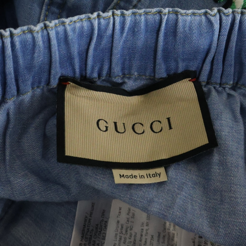 GUCCI(グッチ) 730021 XDCC2 ドローコード バックパッチコットンパンツ インディゴ