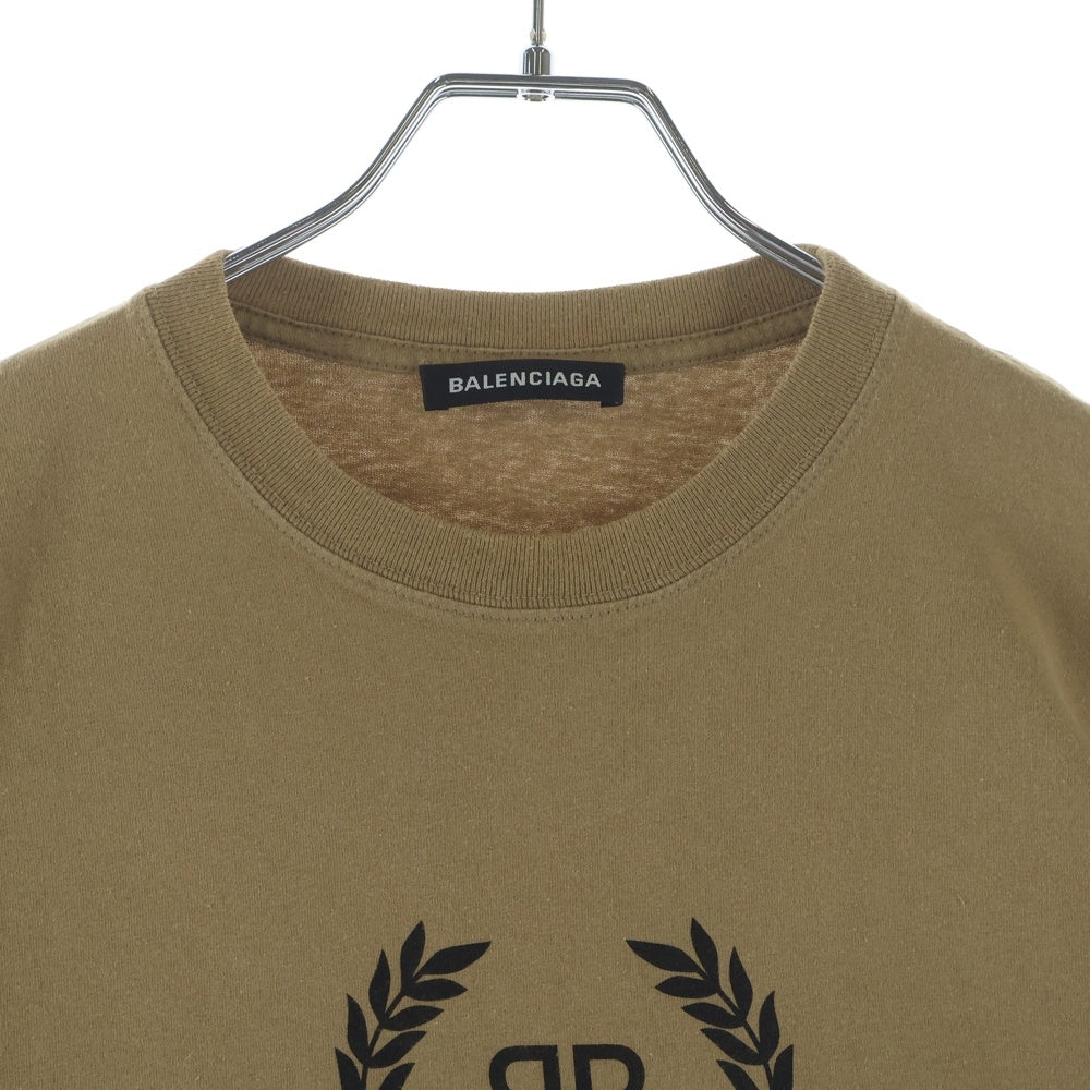 BALENCIAGA(バレンシアガ) BBロゴプリント半袖Tシャツ ベージュ 578139 TEV52