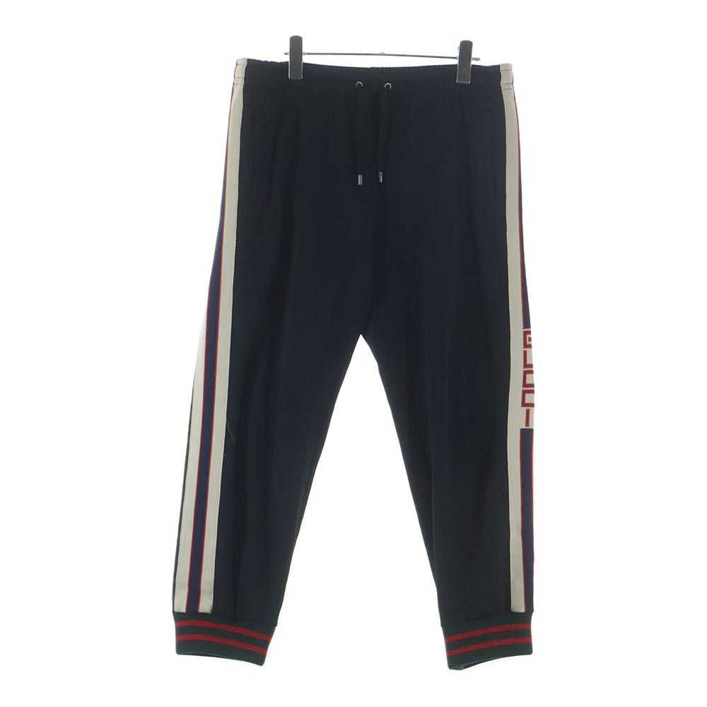 GUCCI(グッチ) 17AW GGサイドラインテクニカル トラックパンツ ブラック