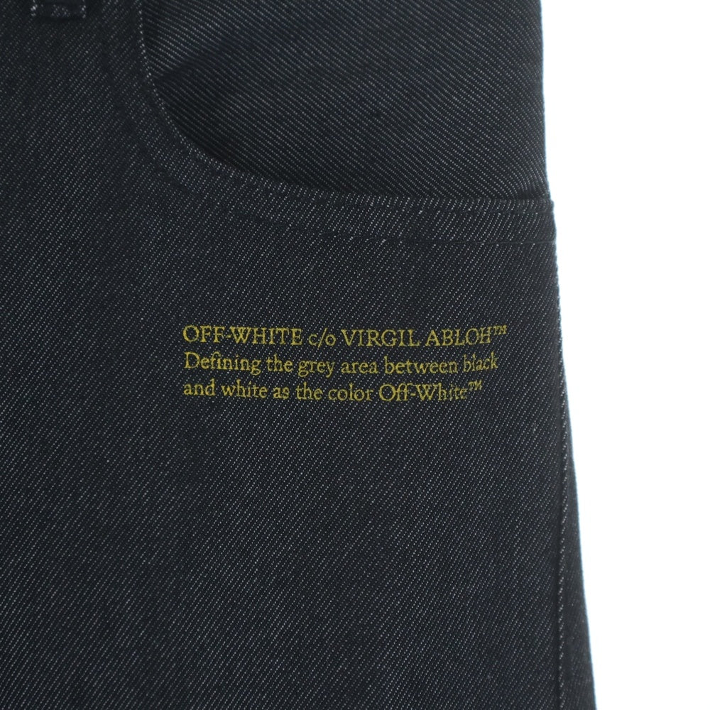 OFF-WHITE(オフホワイト) OMYA131F21DEN001 ワイドストレートデニムパンツ ブラック