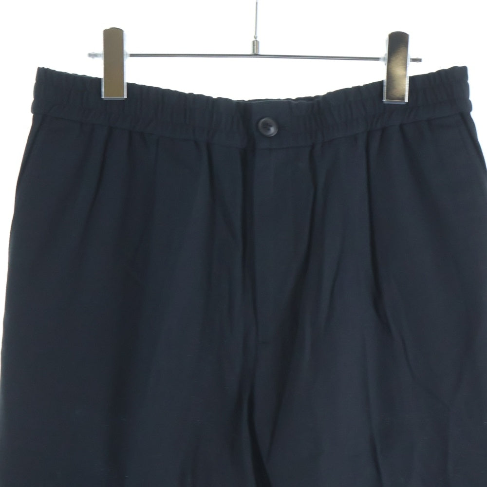 AMI Alexandre Mattiussi(アミアレクサンドルマテュッシ) Elasticized waist trousers E20HT206.246クロップド エラスティック パンツ ブラック