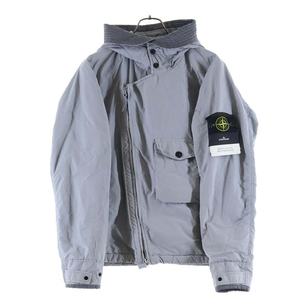 STONE ISLAND(ストーンアイランド) DAVID LIGHT-TC WITH MICROPILE 751541231 ナイロン フーディー ジャケット グレー