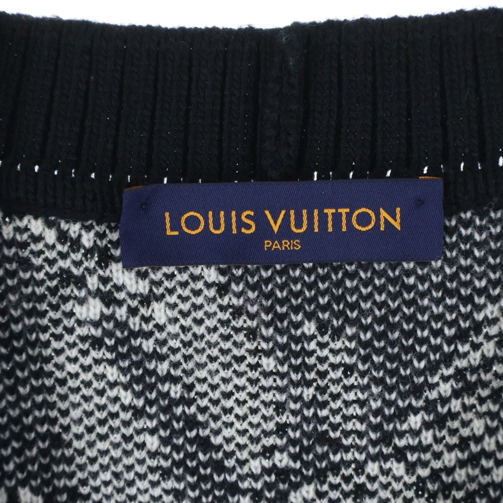 LOUIS VUITTON(ルイヴィトン) 23SS シスルウールジャガードカーディガン ブラック RM231 H56 HON98W