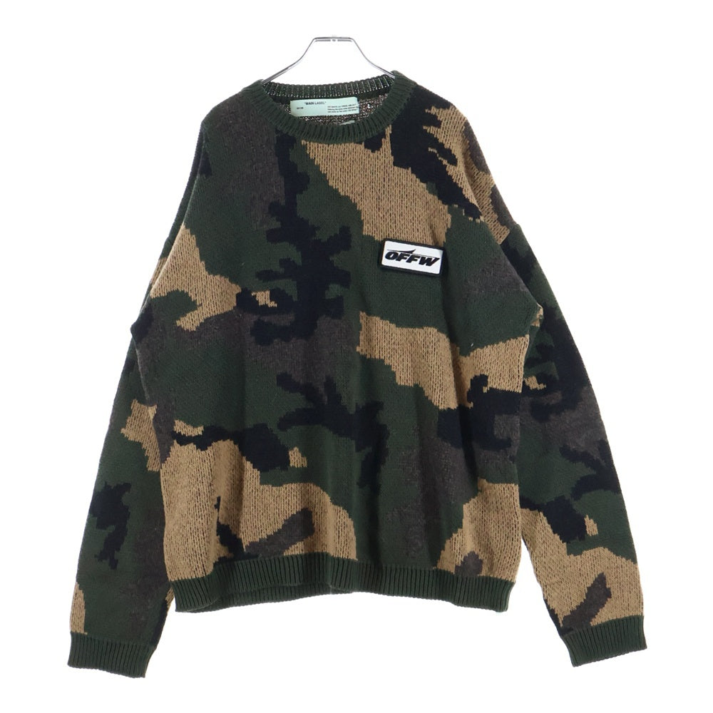 OFF-WHITE(オフホワイト) 18AW CAMOUFLAGE KNIT OMHA056E18A35001 カモフラージュ ニット マルチカラー